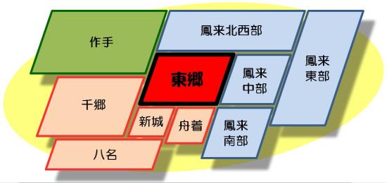 市内を10の地域自治区に区分けしました