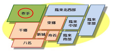 地域自治区の位置図