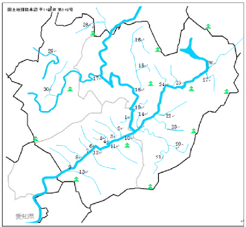 河川水質調査位置図