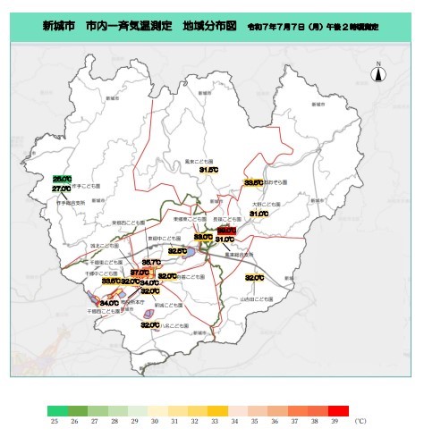 気温地域分布図