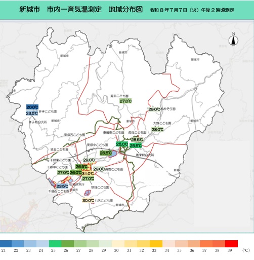 気温地域分布図
