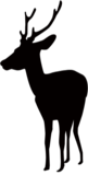 シカのシルエットイラスト